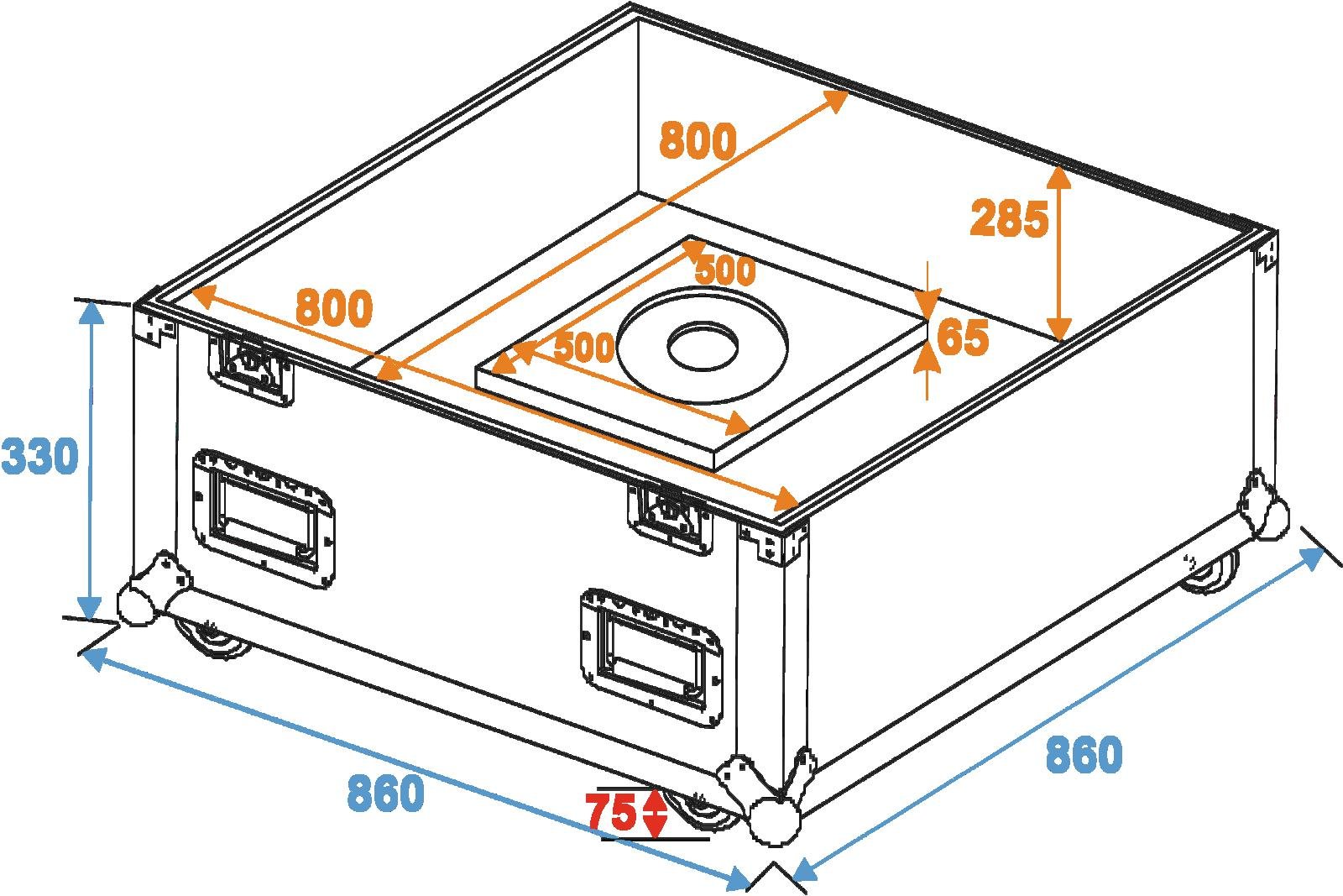 Flightcase Transportcase für 75cm Spiegelkugeln - Roadcase - Transportkiste für Discokugeln Flightcase Transportcase für 75cm Spiegelkugeln - Roadcase - Transportkiste für Discokugeln