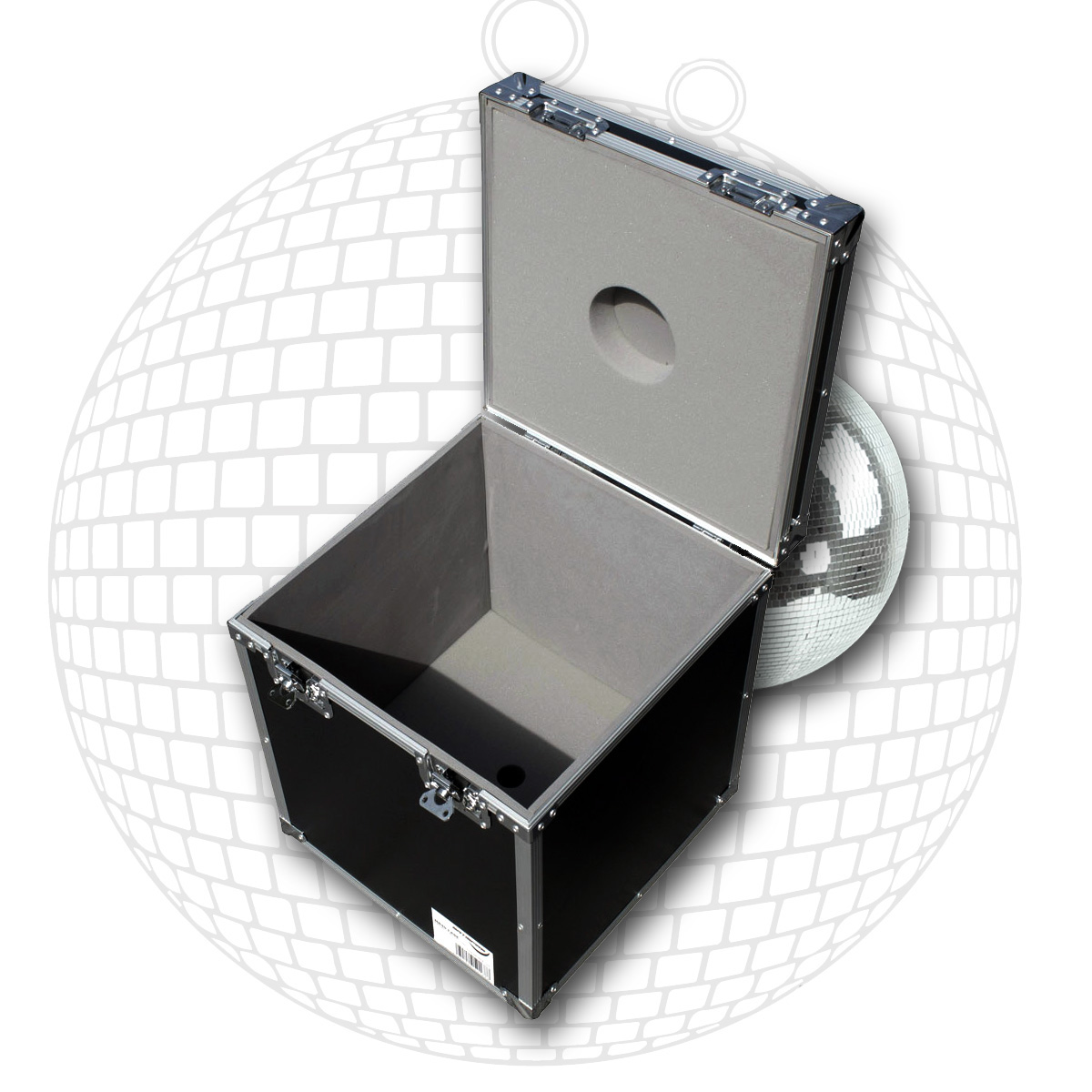 Flightcase Transportcase für 40cm Spiegelkugeln - Roadcase - Transportkiste für Discokugeln Flightcase Transportcase für 40cm Spiegelkugeln - Roadcase - Transportkiste für Discokugeln