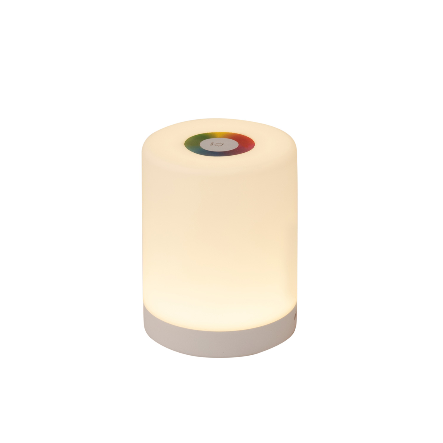 Tischleuchte RGB Farbwähler und warmweiß - Touch Funktion - USB Ladefunktion