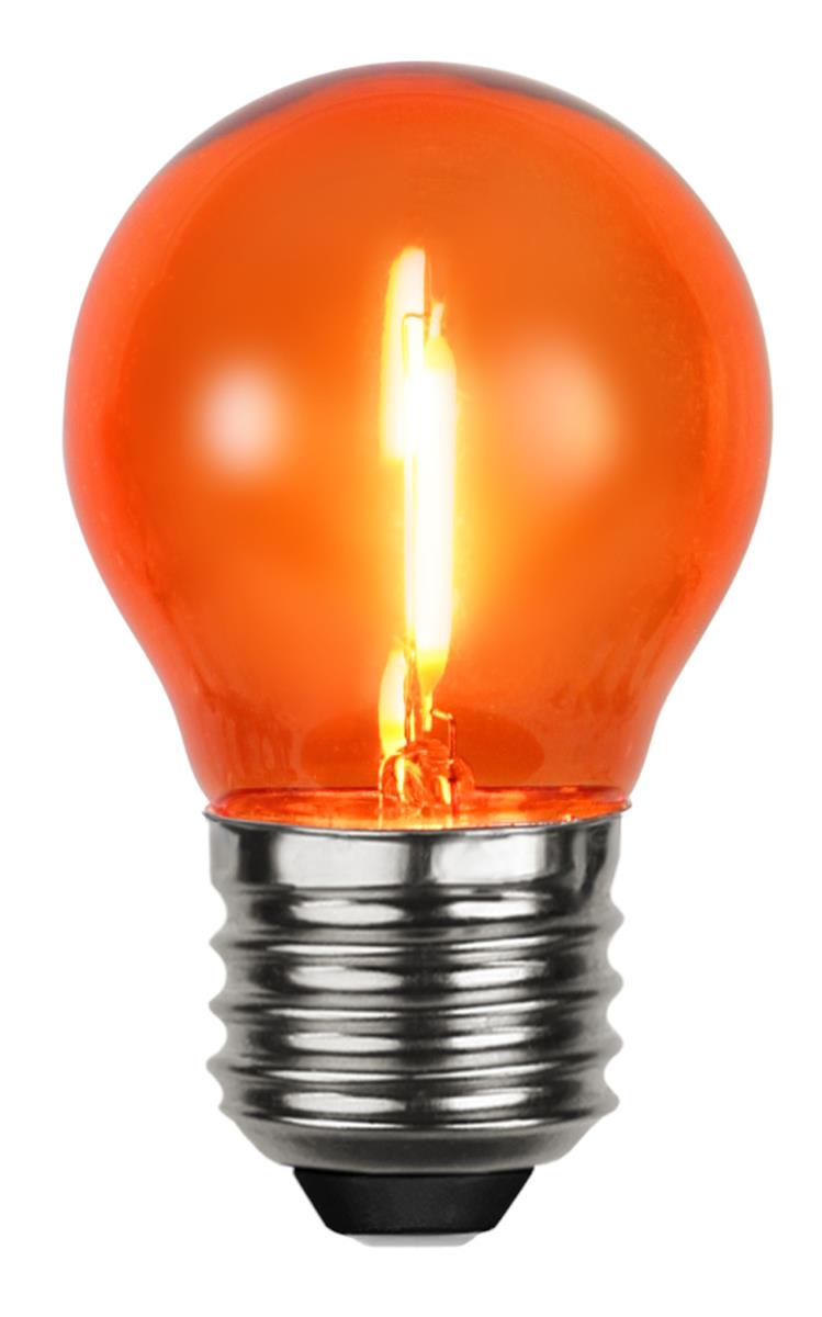 5x Leuchtmittel | LED | E27 | 1W | 0,7-0,9W | Set mit klaren Lampen | Rot/Grün/Blau/Gelb/Orange