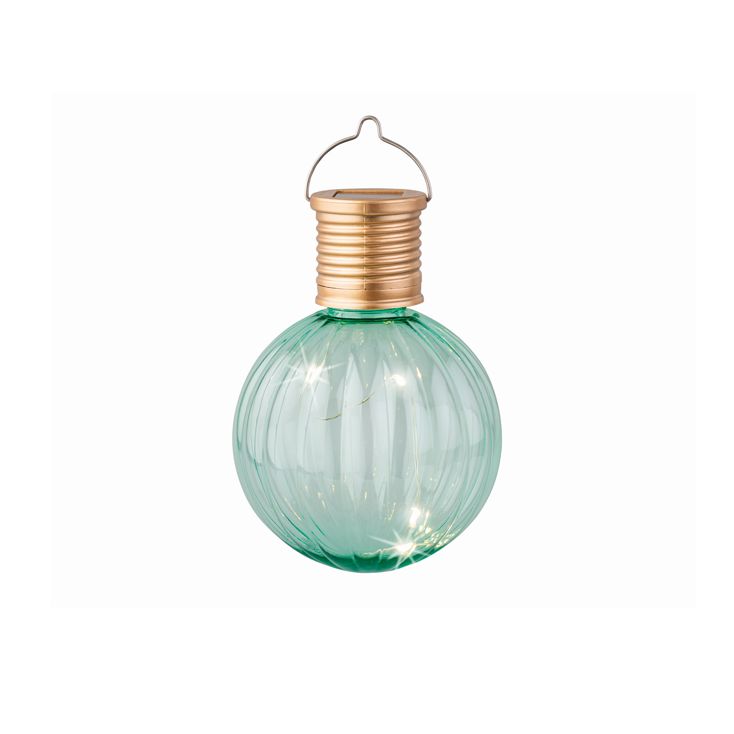 LED Solar Glühbirnen GLOW - Kugelleuchten - wamweiße LED - H: 11cm - Lichtsensor - grün - 4er Set LED Solar Glühbirnen GLOW - Kugelleuchten - wamweiße LED - H: 11cm - Lichtsensor - grün - 4er Set