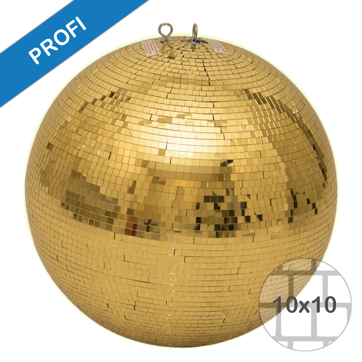 Spiegelkugel 100cm gold - Diskokugel (Discokugel) Party Lichteffekt - Echtglas - mirrorball safety gold color