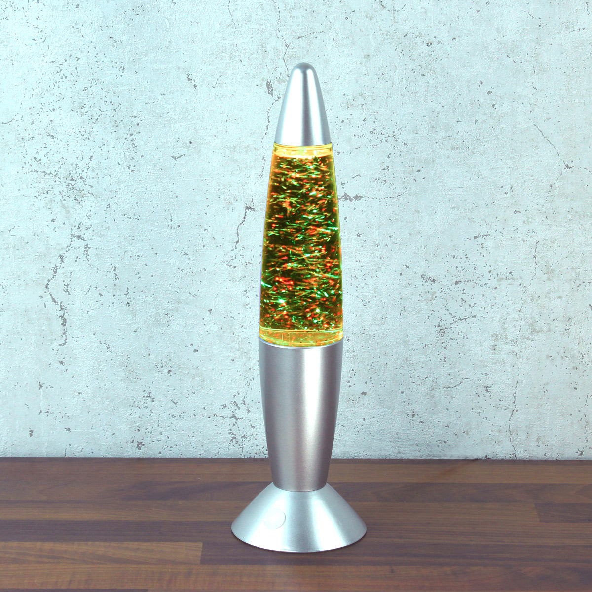 ROCKET LAMP - Lavampe - Glitzer RGB - Touchsensor - H: 36cm - wirbelnde Glitzerstückchen - silber ROCKET LAMP - Lavampe - Glitzer RGB - Touchsensor - H: 36cm - wirbelnde Glitzerstückchen - silber