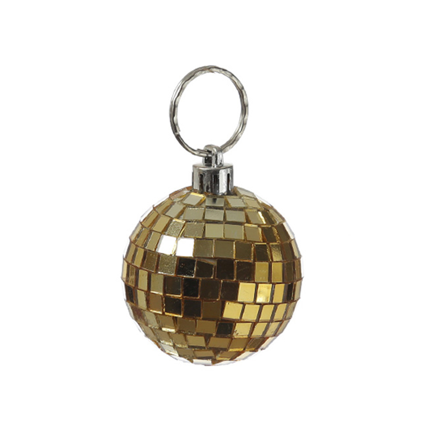 Christbaumschmuck Discokugel - Spiegelkugel 5cm  - Weihnachtskugel - 5x5mm Spiegel - gold - 12St.