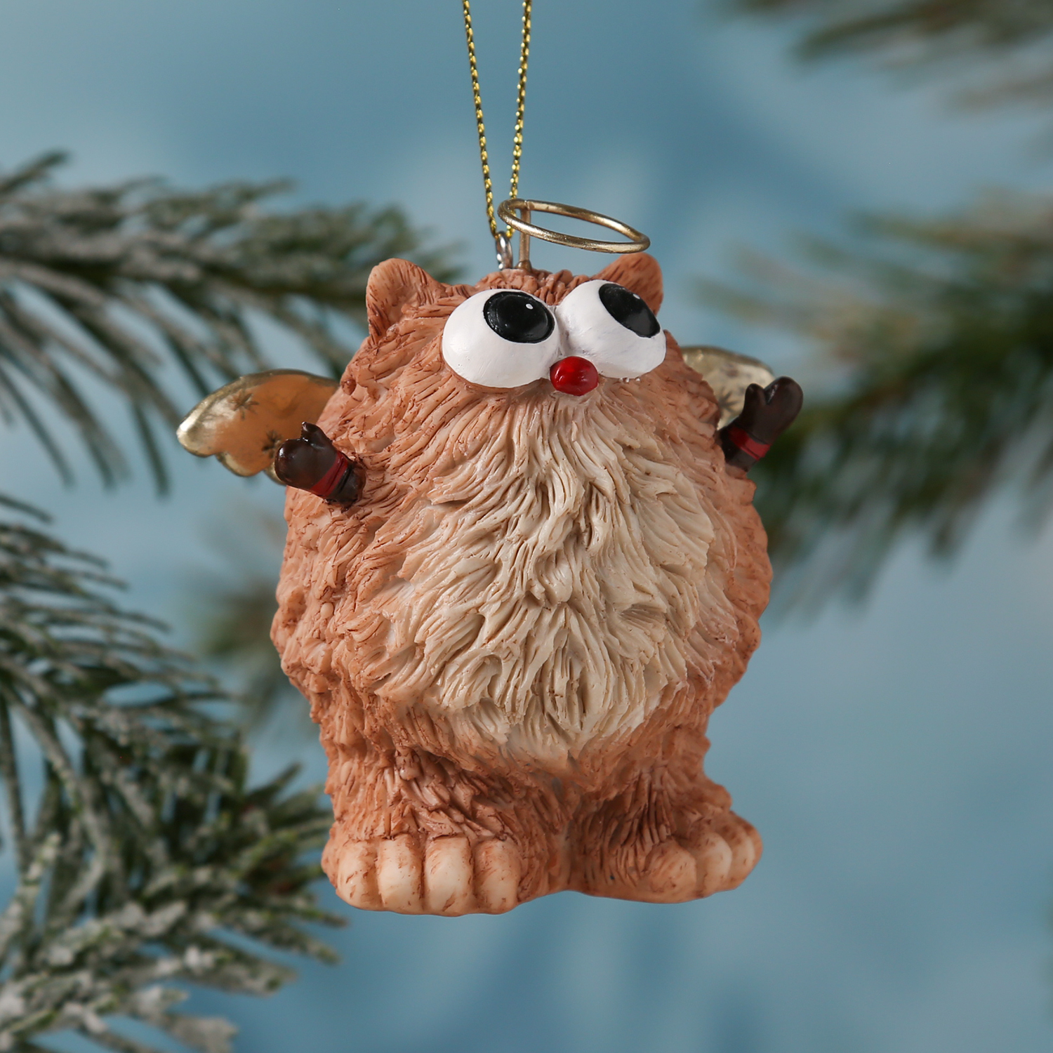 Weihnachtsbaumschmuck Yeti TIP - Polyresin - inkl. Aufhänger - matt - H: 8,5cm - braun Weihnachtsbaumschmuck Yeti TIP - Polyresin - inkl. Aufhänger - matt - H: 8,5cm - braun