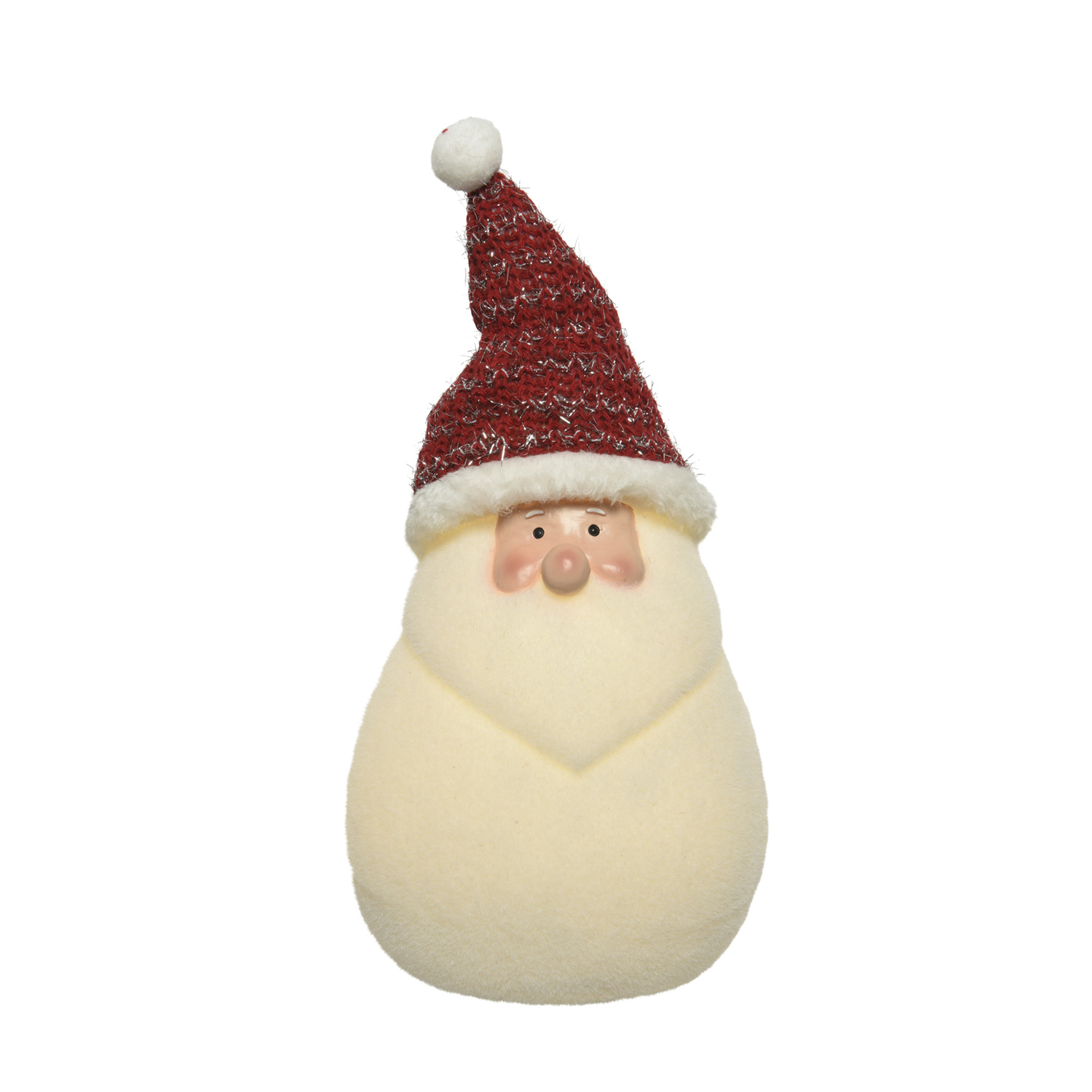 LED Figur Weihnachtsmann - 4 warmweiße LED - H: 24cm - Batterie - rot, weiß