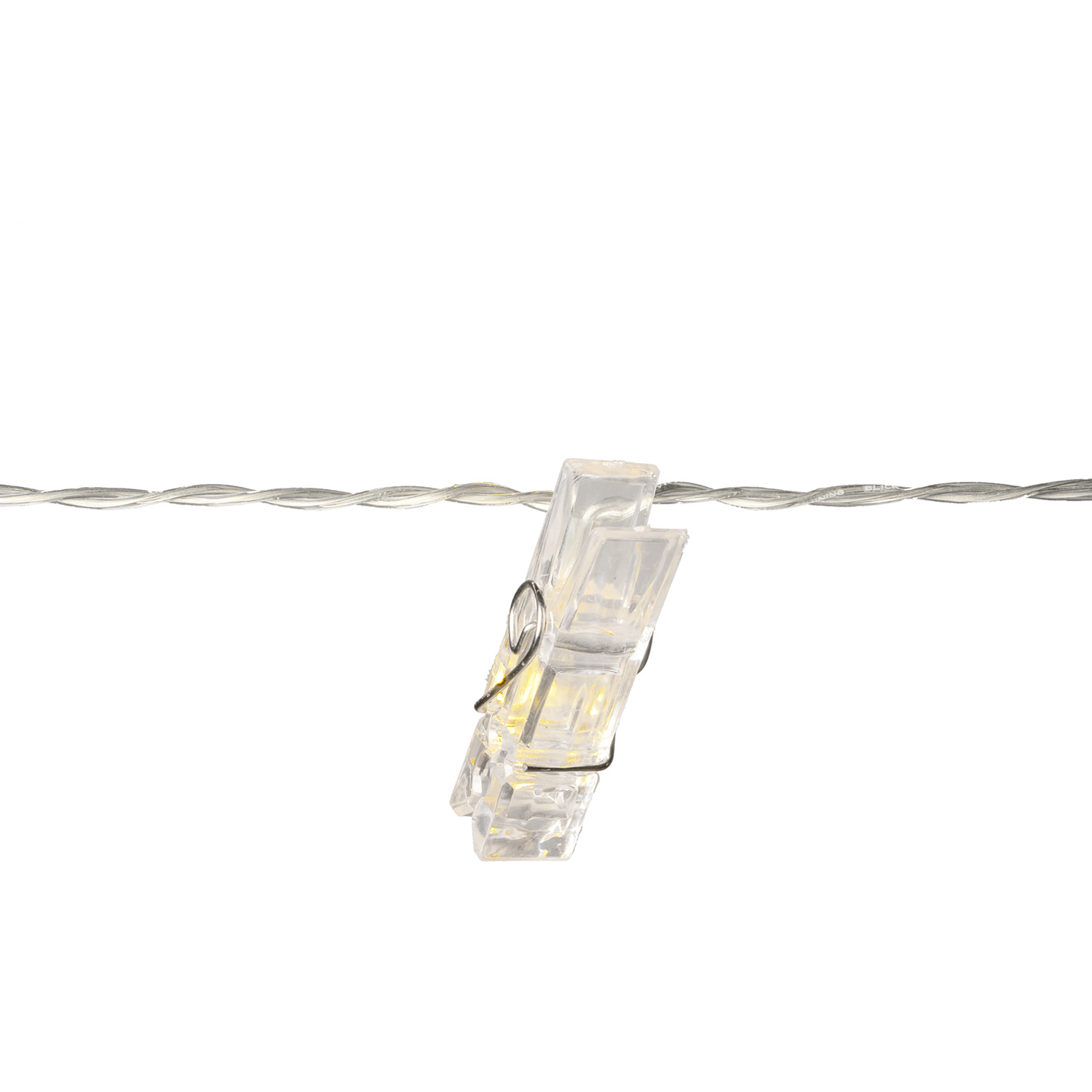 LED Clip Lichterkette - 12 Wäscheklammern - warmweiße LED - L: 2,75m - Trafo 4,5V - transparent LED Clip Lichterkette - 12 Wäscheklammern - warmweiße LED - L: 2,75m - Trafo 4,5V - transparent