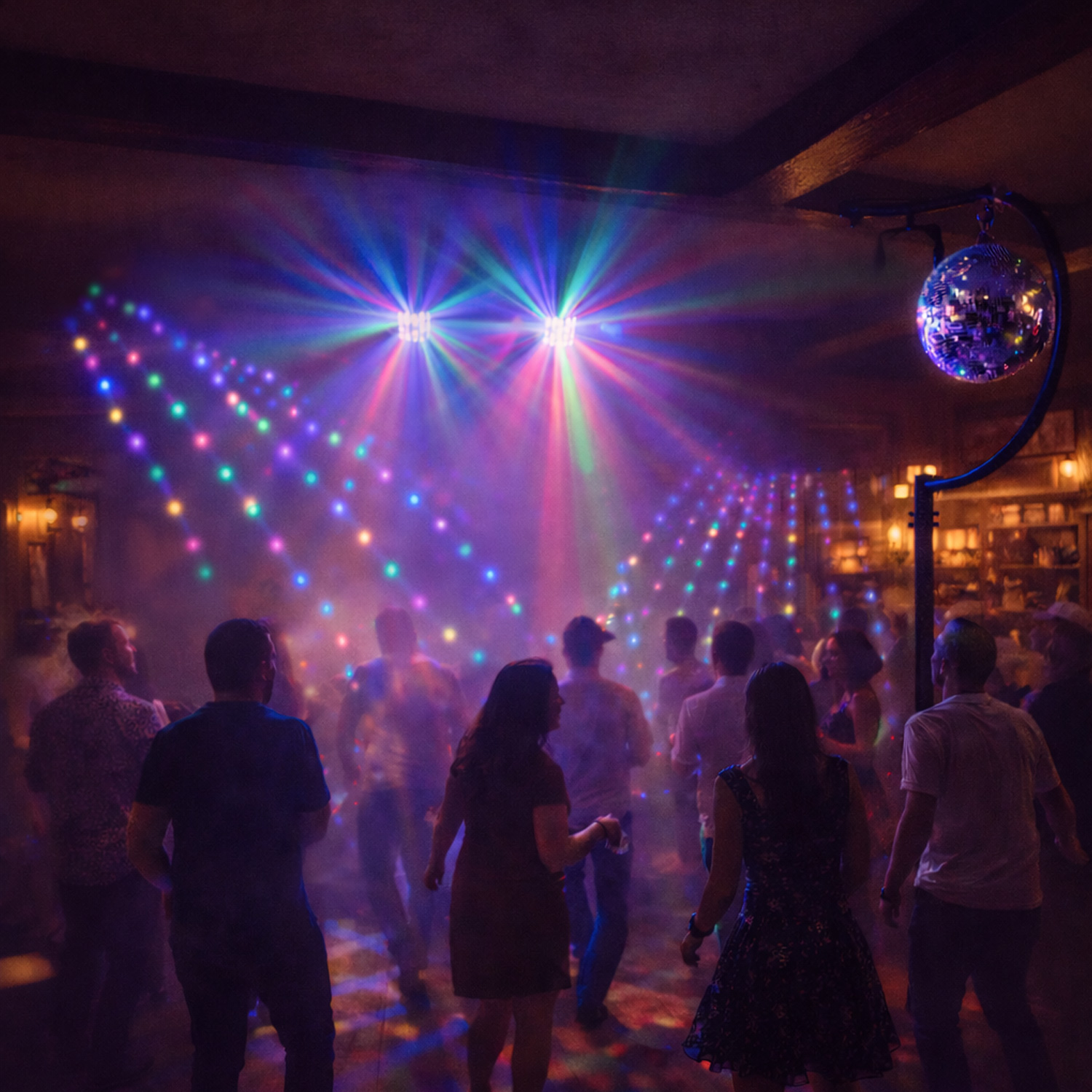 Partylicht Komplettset - Licht Discokugel Effekte Nebel - Partyraum Effektlicht