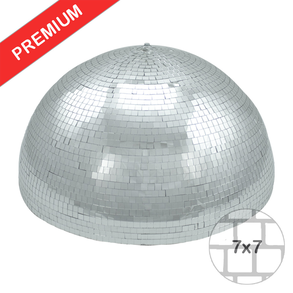 Spiegelkugel halb Halbkugel 50cm silber chrom- Diskokugel (Discokugel) Party Lichteffekt - Echtglas - mirrorball half safety silver chrome color