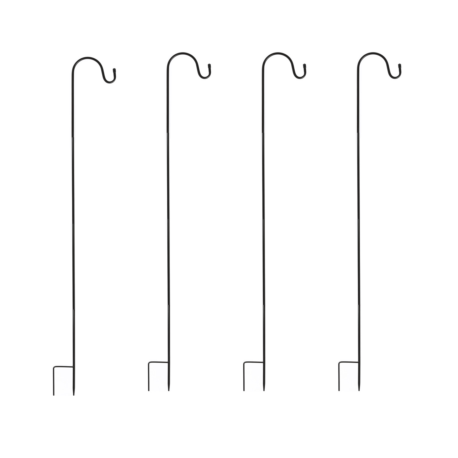 Gartenspieß für Laternen/Leuchten/Gartendeko - Gartenstecker - Schäferhaken - 60-120cm - 4er Set