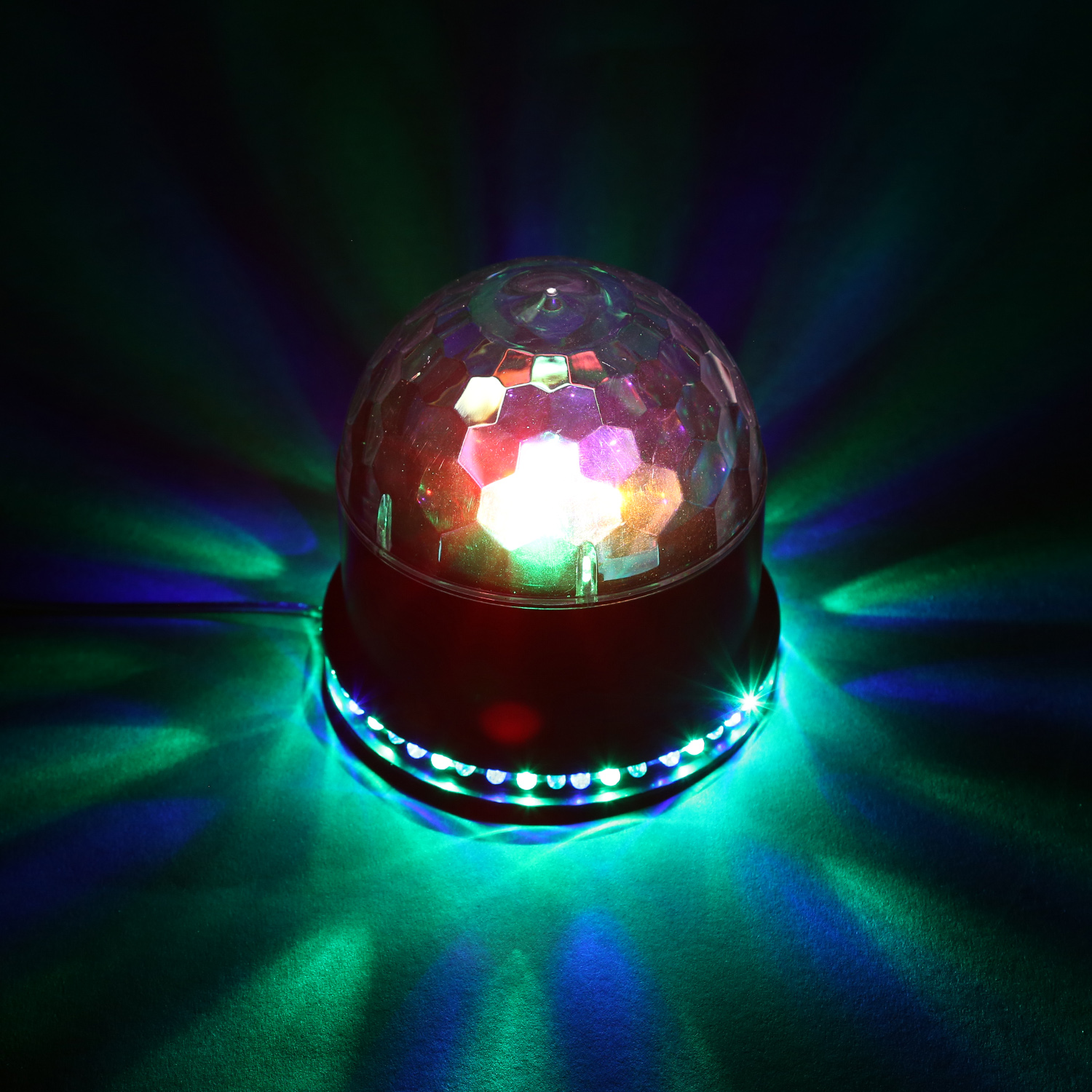 LED Party Discoeffekt SATURN - Strahleneffekt mit Lichtkranz