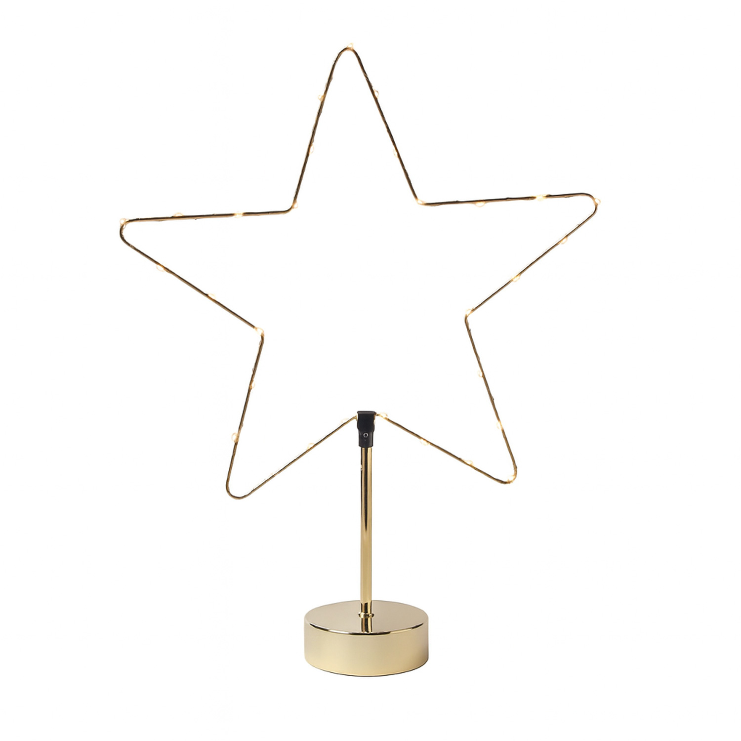 LED Stern - Kombi Dekoleuchte Herz/Stern - wechselbarer Aufsatz - H50cm - Batterie - Timer - gold LED Stern - Kombi Dekoleuchte Herz/Stern - wechselbarer Aufsatz - H50cm - Batterie - Timer - gold