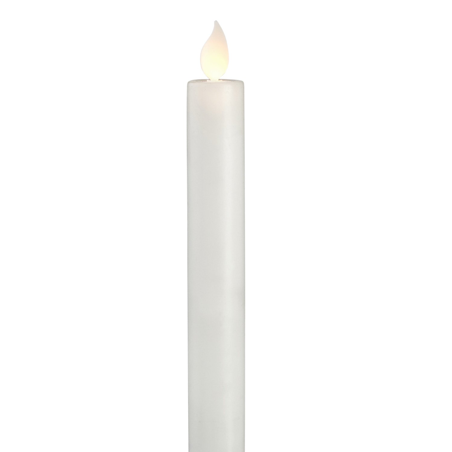 LED Stabkerze M-Twinkle - Echtwachs - mechanische Flamme - H: 30cm - Timer - weiß - 2er Set LED Stabkerze M-Twinkle - Echtwachs - mechanische Flamme - H: 30cm - Timer - weiß - 2er Set
