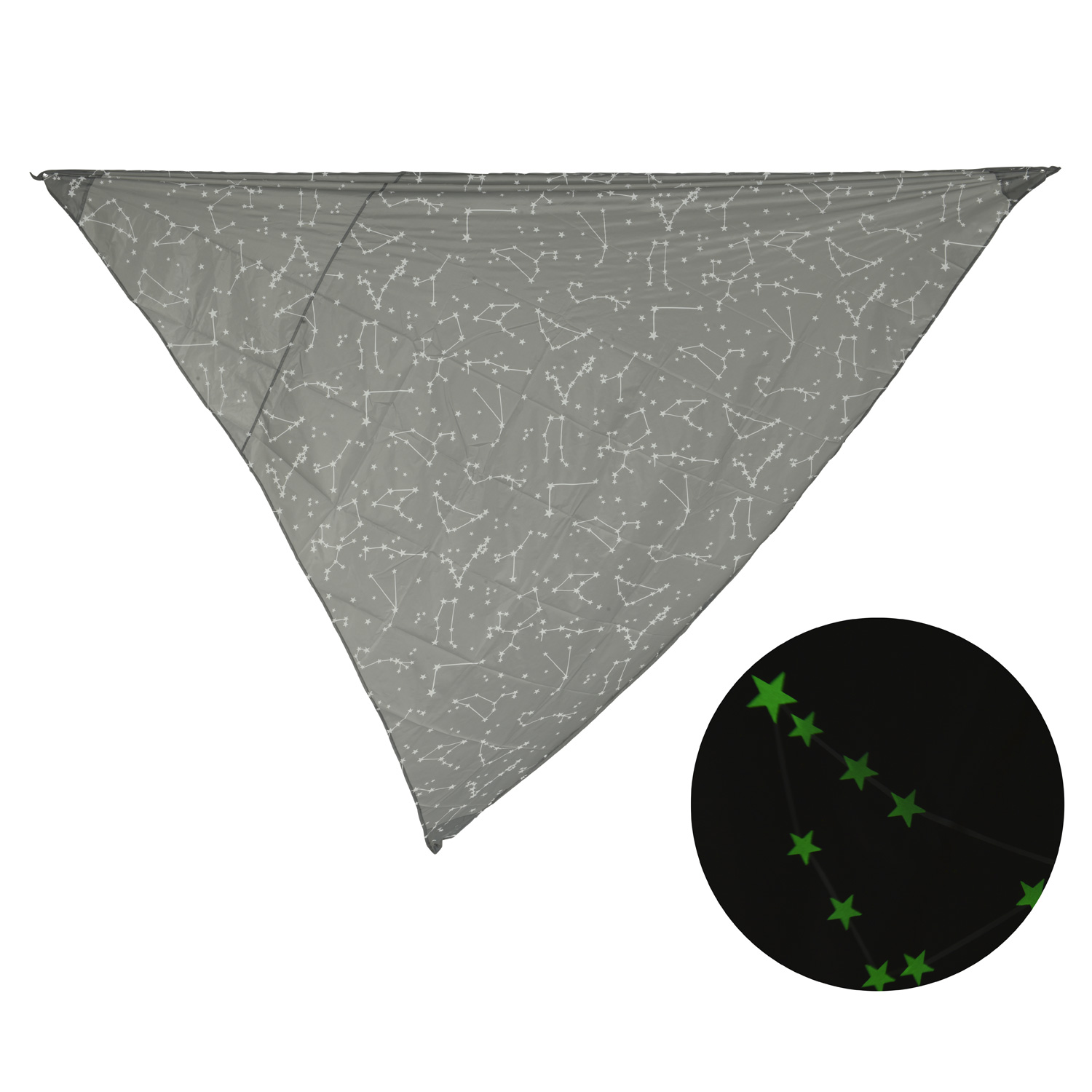 Sonnensegel STERNBILD - Leuchtsterne im Dunkeln - 3m x 3m x 3m - UV 30 - Dreieck - grau Sonnensegel STERNBILD - Leuchtsterne im Dunkeln - 3m x 3m x 3m - UV 30 - Dreieck - grau