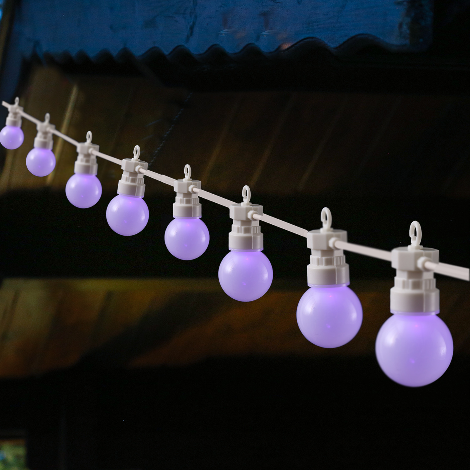 LED Party Lichterkette Circus - 20 farbwechselnde LED - Fernbedienung - 9,5m - koppelbar bis 60 LED