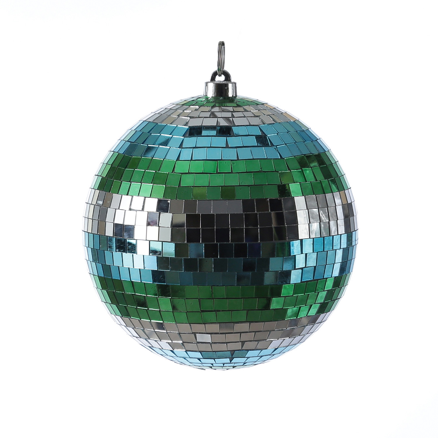 Spiegelkugel Ocean 20cm - Discokugel - Echtglas - 10x10mm Spiegel - blau, grün, silber Spiegelkugel Ocean 20cm - Discokugel - Echtglas - 10x10mm Spiegel - blau, grün, silber
