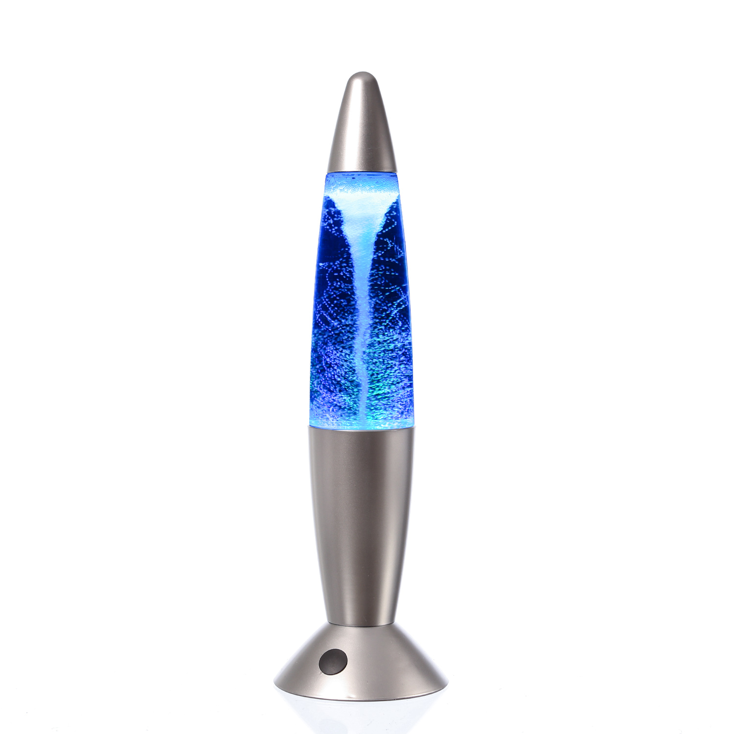 ROCKET LAMP - Lavampe - TORNADO RGB - Touchsensor - H: 36cm - silber - Wirbelnde Schneeflocken ROCKET LAMP - Lavampe - TORNADO RGB - Touchsensor - H: 36cm - silber - Wirbelnde Schneeflocken