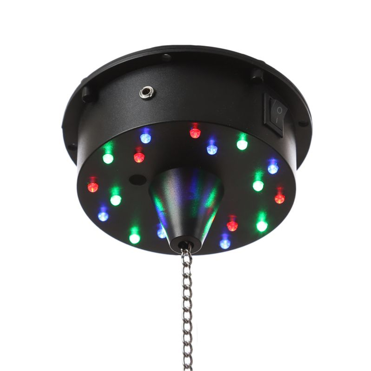 Spiegelkugel Motor mit LED Farbwechsler bis 20cm Kugeln - MBM-203RGBW - Batteriebetrieb