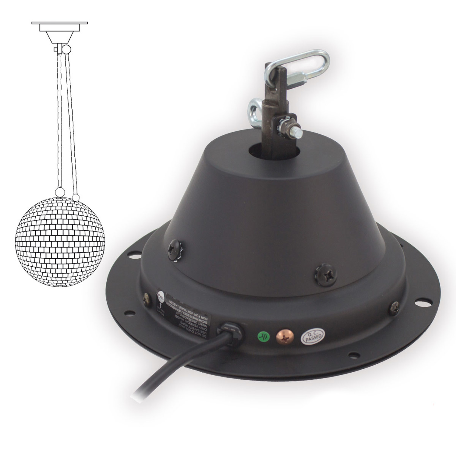 Spiegelkugel Motor Discokugel bis 50cm -10kg - DMX Drehmotor für Diskokugel Spiegelkugel Motor Discokugel bis 50cm -10kg - DMX Drehmotor für Diskokugel