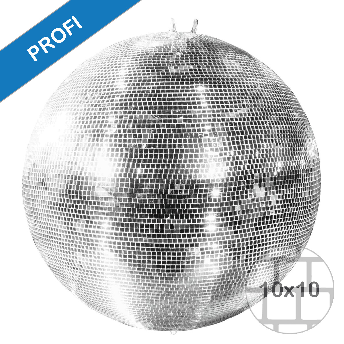 Spiegelkugel 150cm silber chrom- Diskokugel (Discokugel) Party Lichteffekt - Echtglas - mirrorball safety silver chrome color 1