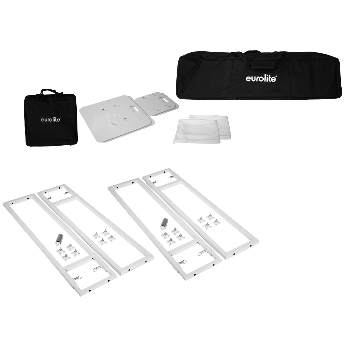 Ständersystem für Spiegelkugeln, Lichteffekte, Deko oder Nebelmaschinen (100-175cm) - weiss Ständersystem für Spiegelkugeln, Lichteffekte, Deko oder Nebelmaschinen (100-175cm) - weiss