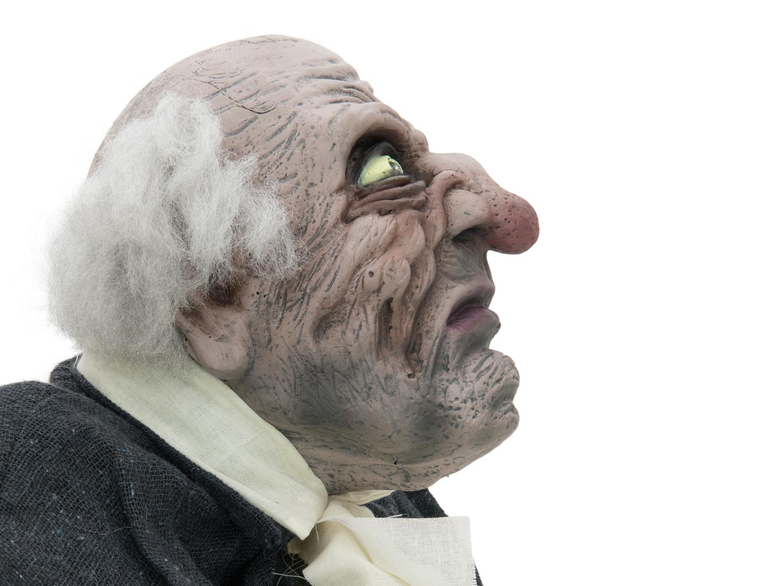 Zombie-Butler - bewegte Halloween Figur - mit Licht und Soundeffekten - 164cm - Geräuschsensor