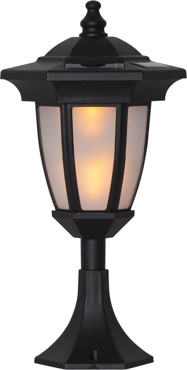 LED Solar Laterne "Flame" - 4in1 - Tisch/Boden/Wand - gelbe LED - Dämmerungssensor - schwarz LED Solar Laterne "Flame" - 4in1 - Tisch/Boden/Wand - gelbe LED - Dämmerungssensor - schwarz