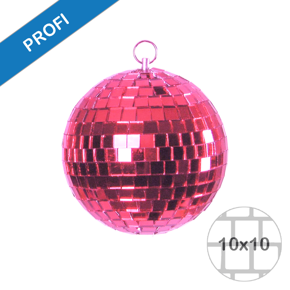 Spiegelkugel 20cm farbig pink rosa- Diskokugel (Discokugel) zur Dekoration und Party- Echtglas - mirrorball pink rose purple