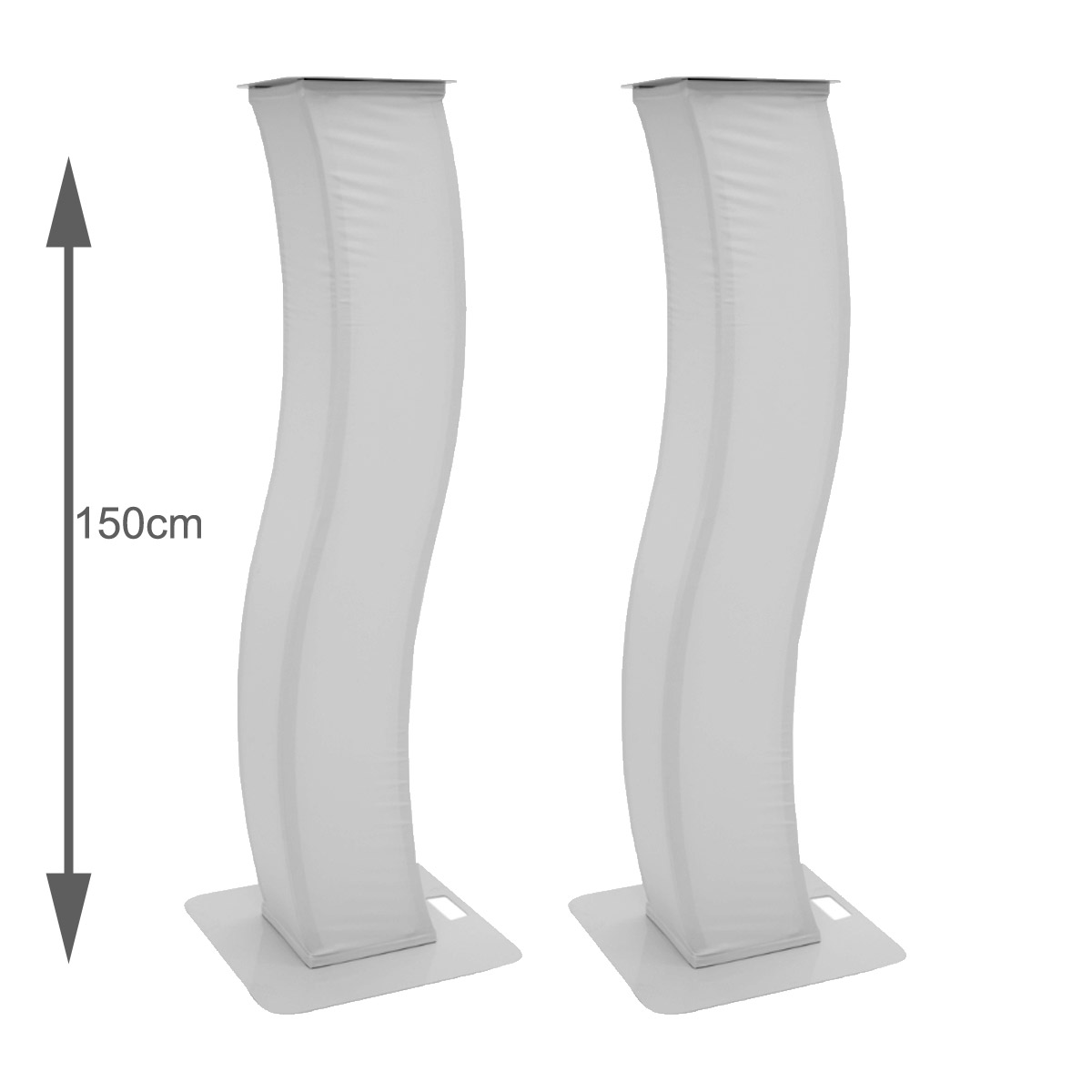 Ständersystem 2 Stück - für Spiegelkugeln, Lichteffekte, Deko oder Nebelmaschinen (150cm) - weiss Ständersystem 2 Stück - für Spiegelkugeln, Lichteffekte, Deko oder Nebelmaschinen (150cm) - weiss