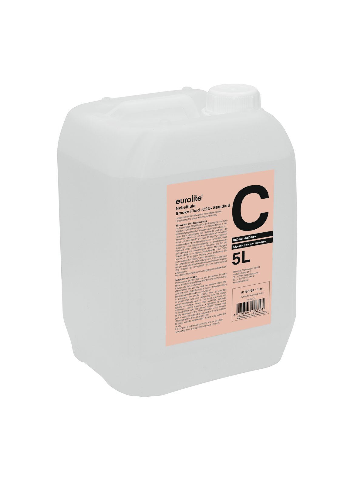 Nebelfluid EUROLITE C - mittlere Dichte - lange Standzeit Nebelfluid EUROLITE C - mittlere Dichte - lange Standzeit