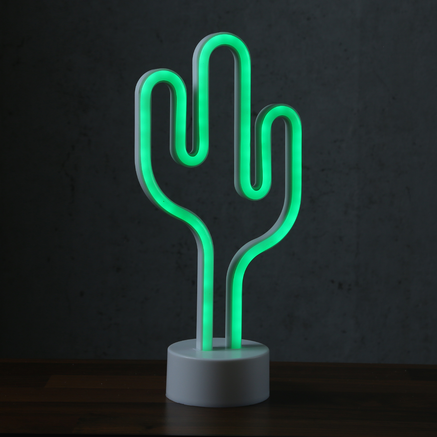 LED NEON Figur Kaktus - Dekoleuchte - H: 30cm - Batterie oder USB Betrieb - stehend - grün LED NEON Figur Kaktus - Dekoleuchte - H: 30cm - Batterie oder USB Betrieb - stehend - grün