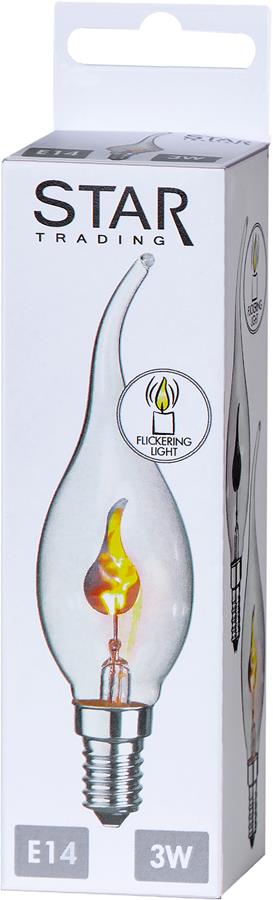 Kerzenlampe flackernd - E14 - 3W - Effektleuchtmittel