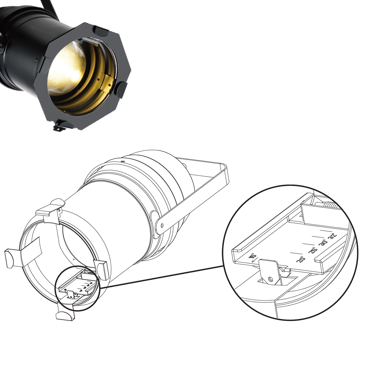 SPICELITE COB PAR Stage PAR C100 3000K LED Bühnenscheinwerfer SPICELITE COB PAR Stage PAR C100 3000K LED Bühnenscheinwerfer