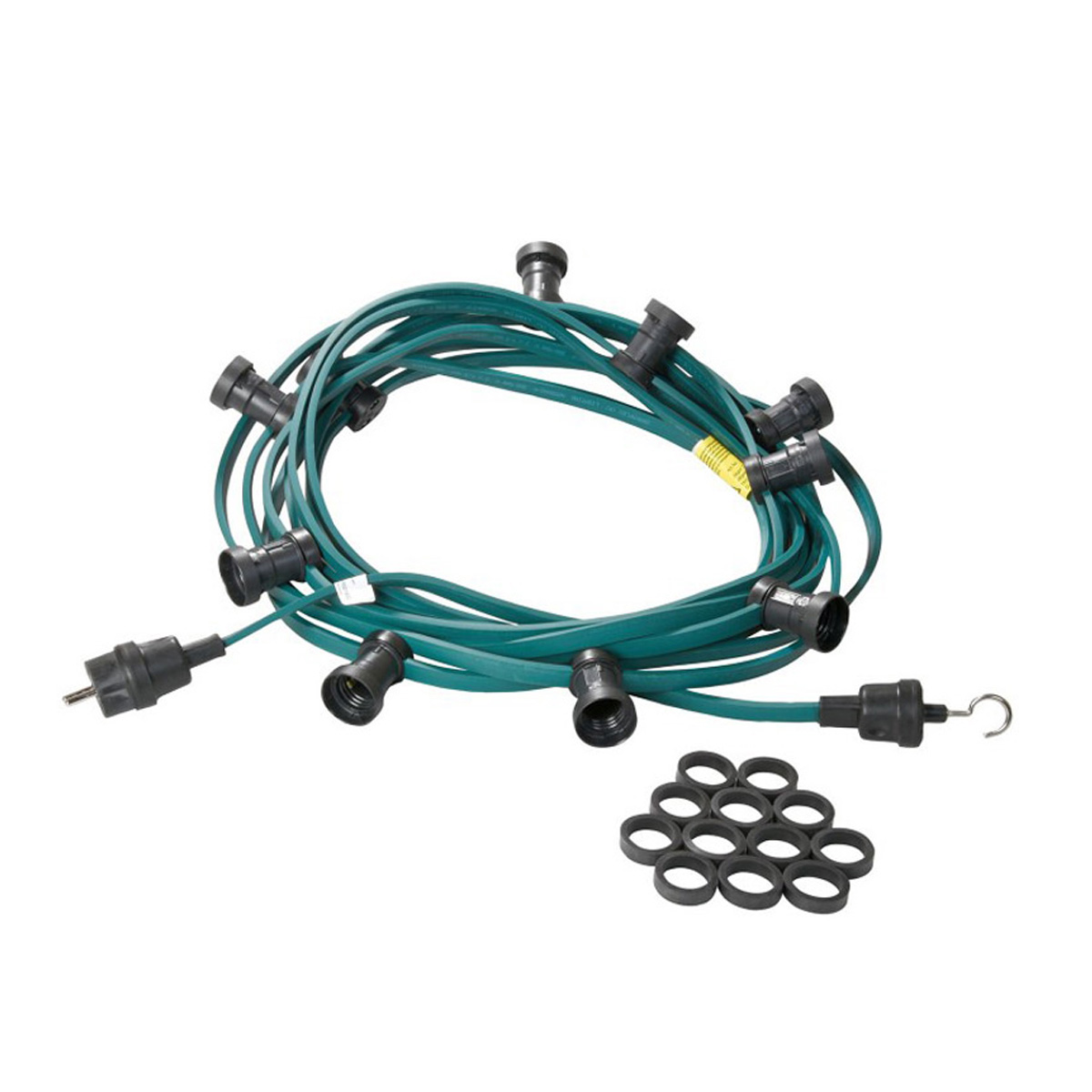 Illu-/Partylichterkette grün 50m | Außenlichterkette | Made in Germany | 50 x E27 Schraubfassung Illu-/Partylichterkette grün 50m | Außenlichterkette | Made in Germany | 50 x E27 Schraubfassung