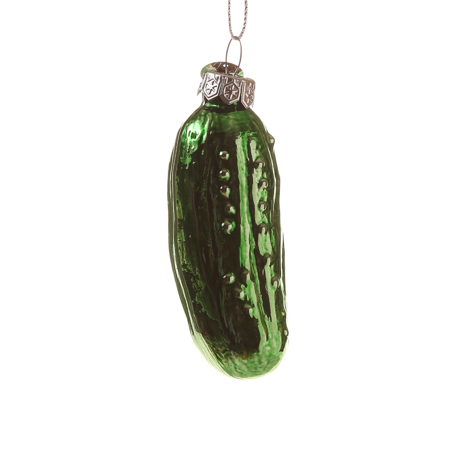 Weihnachtsbaumschmuck GURKE - Glas - inkl. Aufhänger - glänzend - H: 8,5cm - grün Weihnachtsbaumschmuck GURKE - Glas - inkl. Aufhänger - glänzend - H: 8,5cm - grün