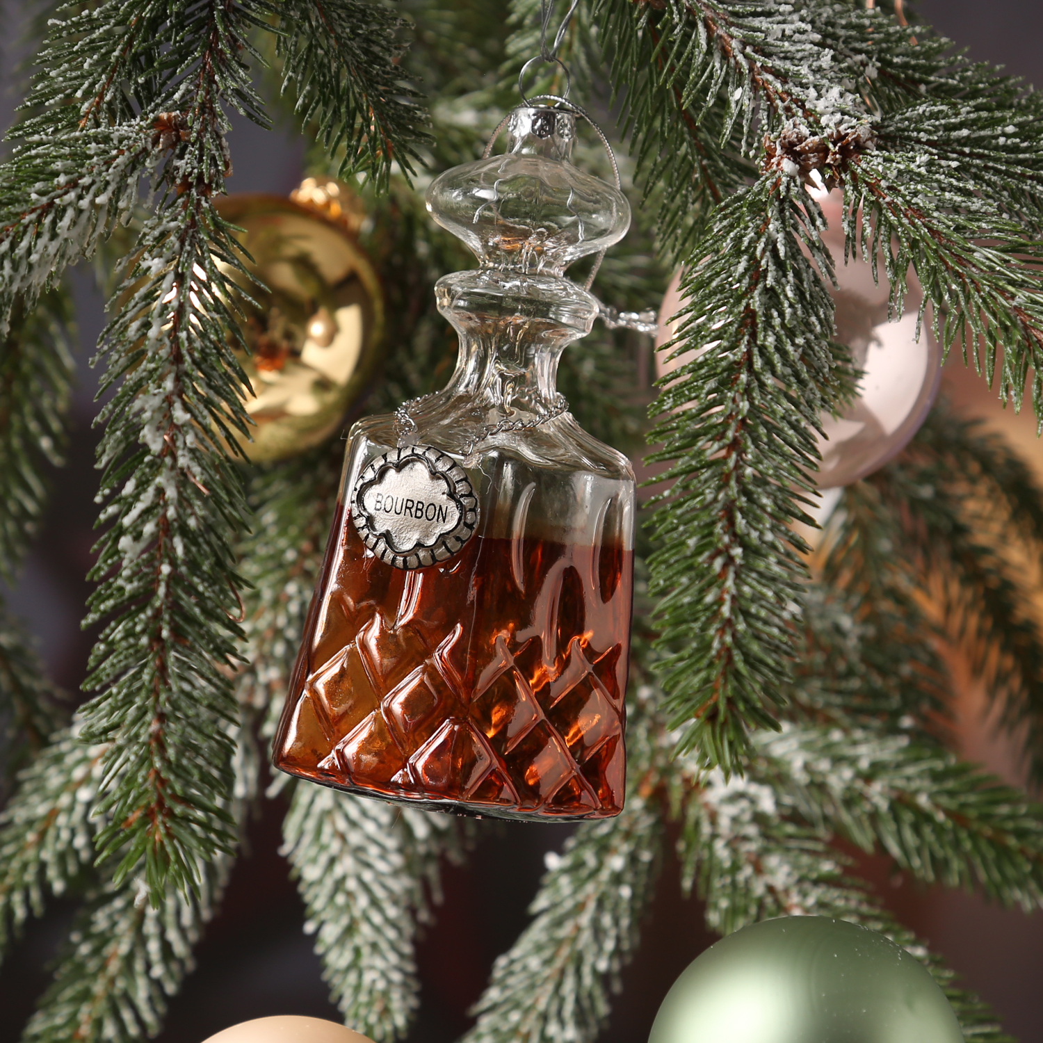 Weihnachtsbaumschmuck BOURBON - Glas - inkl. Aufhänger - H: 14cm - transparent Weihnachtsbaumschmuck BOURBON - Glas - inkl. Aufhänger - H: 14cm - transparent
