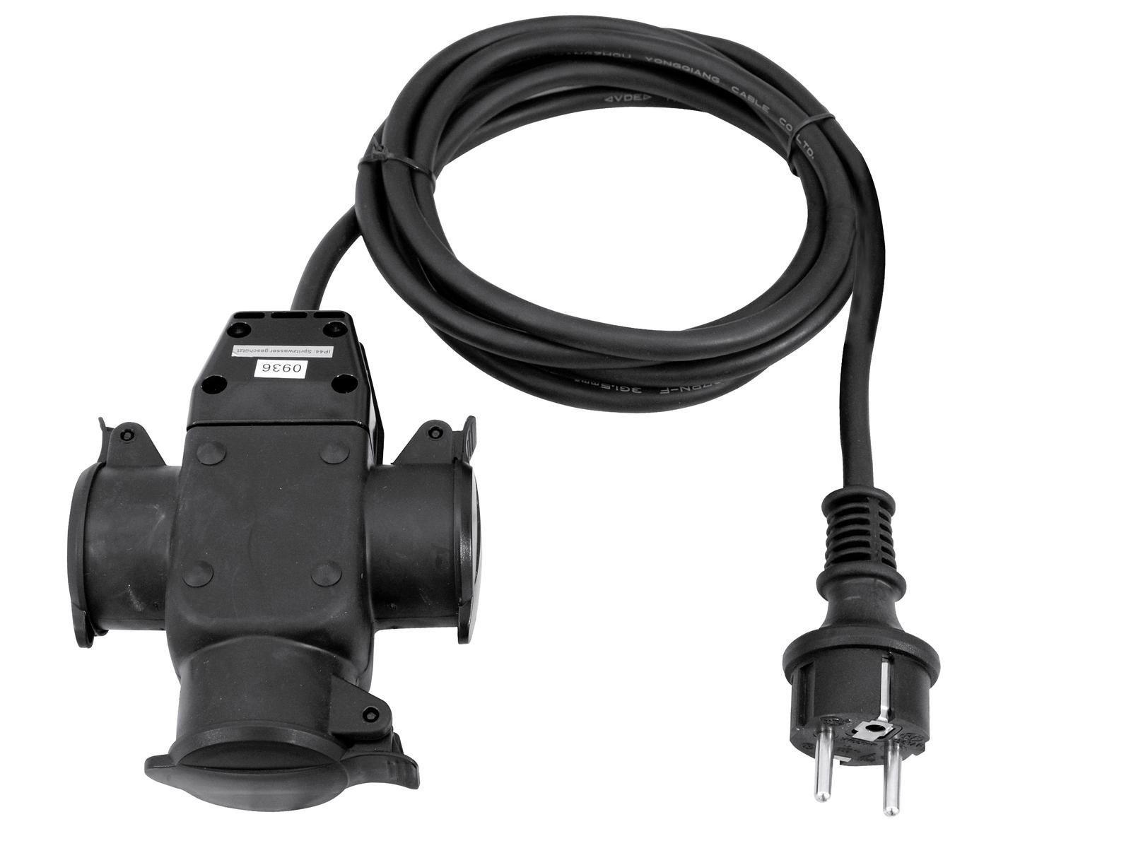 Stromkabel / Verlängerung | 3-Fach | Schutzkontakt | Outdoor | 3x1,5mm² | 3m Stromkabel / Verlängerung | 3-Fach | Schutzkontakt | Outdoor | 3x1,5mm² | 3m