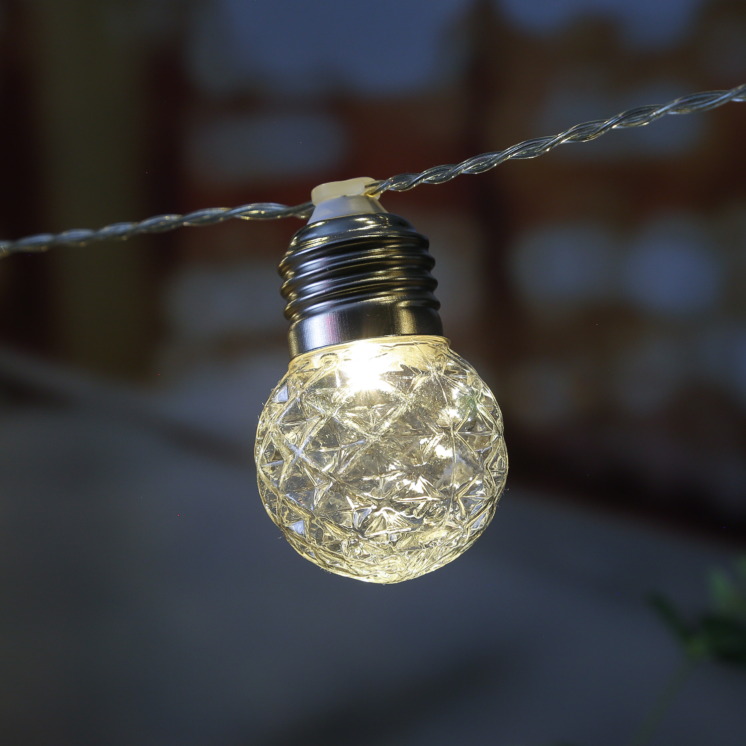 LED Solar Lichterkette Kristall Kugeln - 20 Kugeln - L: 3,8m - Blink-/Dauerlichten - Lichtsensor LED Solar Lichterkette Kristall Kugeln - 20 Kugeln - L: 3,8m - Blink-/Dauerlichten - Lichtsensor