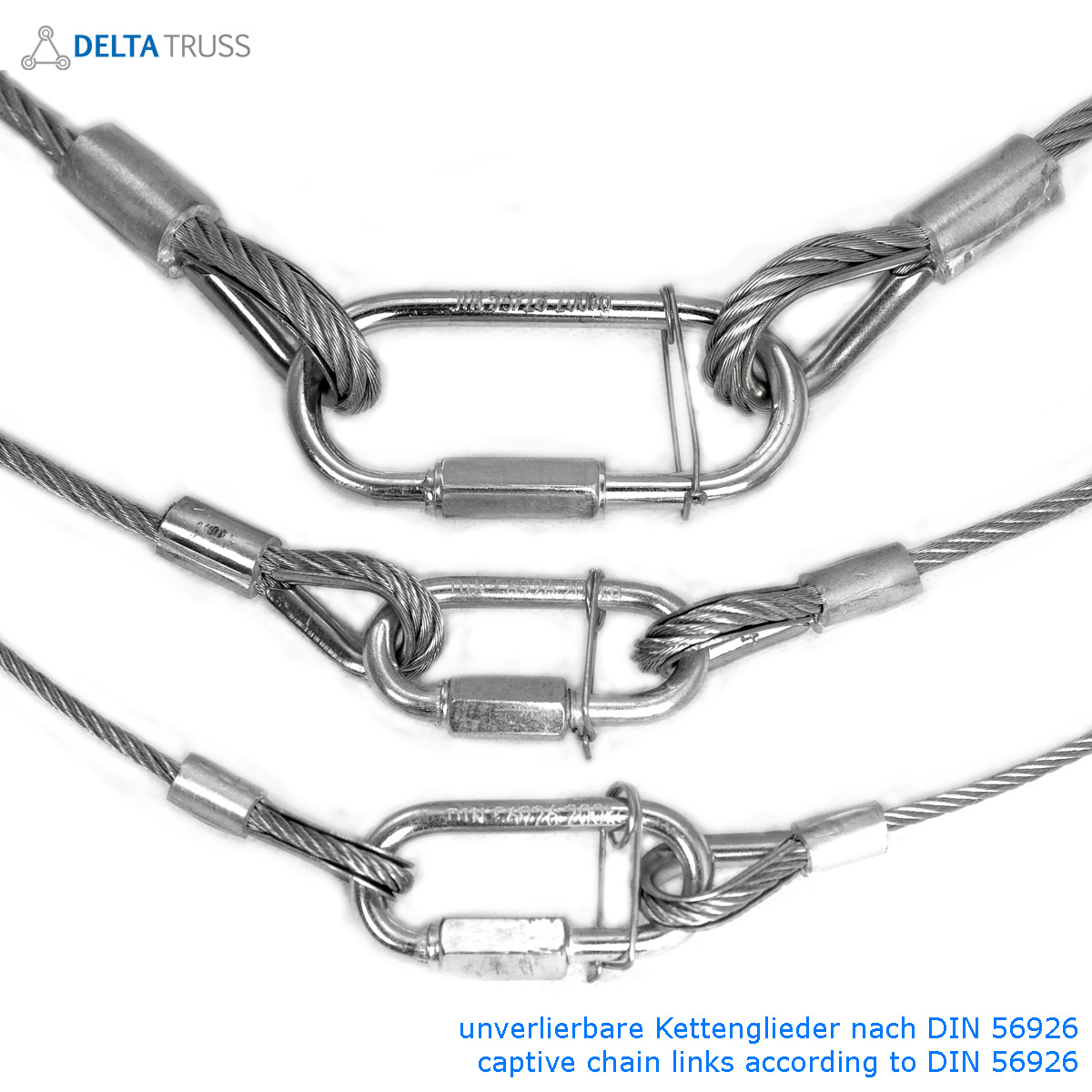 Sicherheitsfangseil 800x3mm - 10er Set - Safety nach BGV-C1 bis 5kg Safety Stahlseil als Absturzsicherung in der Veranstaltungstechnik - Fallsicherung Sicherheitsfangseil 800x3mm - 10er Set - Safety nach BGV-C1 bis 5kg Safety Stahlseil als Absturzsicherung in der Veranstaltungstechnik - Fallsicherung