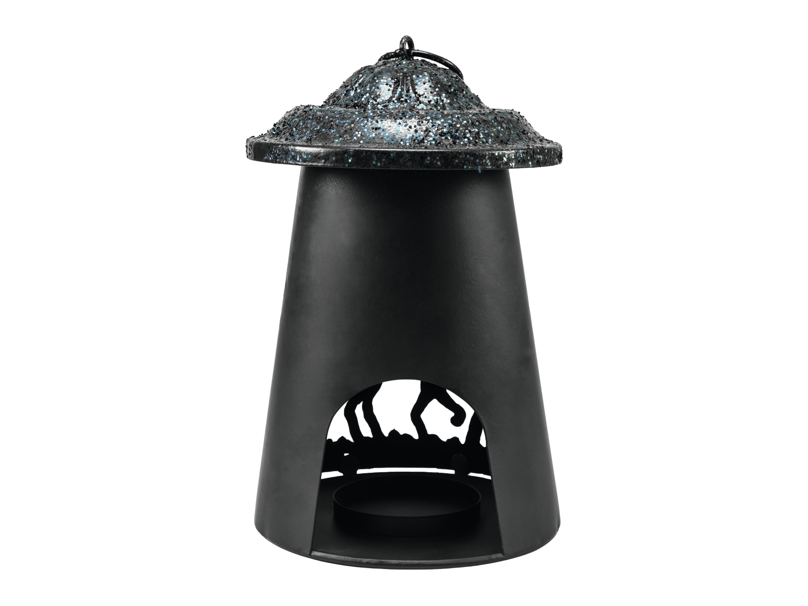 Laterne "Buckelkatze" aus Metall - 23cm - mit Glasscheibe - für große Teelichter oder LED Kerzen Laterne "Buckelkatze" aus Metall - 23cm - mit Glasscheibe - für große Teelichter oder LED Kerzen