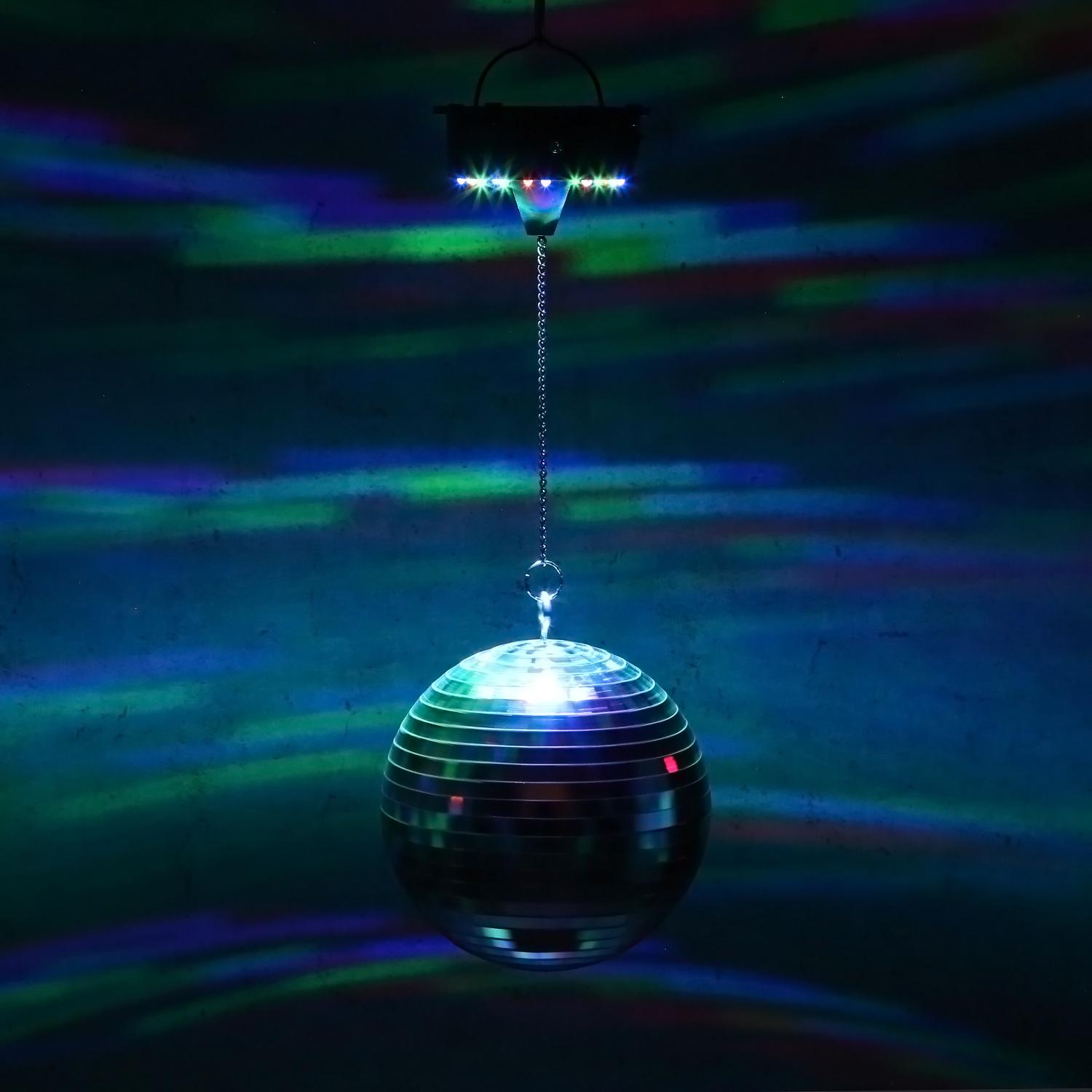 Spiegelkugel Motor mit LED Farbwechsler bis 20cm Kugeln - MBM-203RGBW - Batteriebetrieb Spiegelkugel Motor mit LED Farbwechsler bis 20cm Kugeln - MBM-203RGBW - Batteriebetrieb