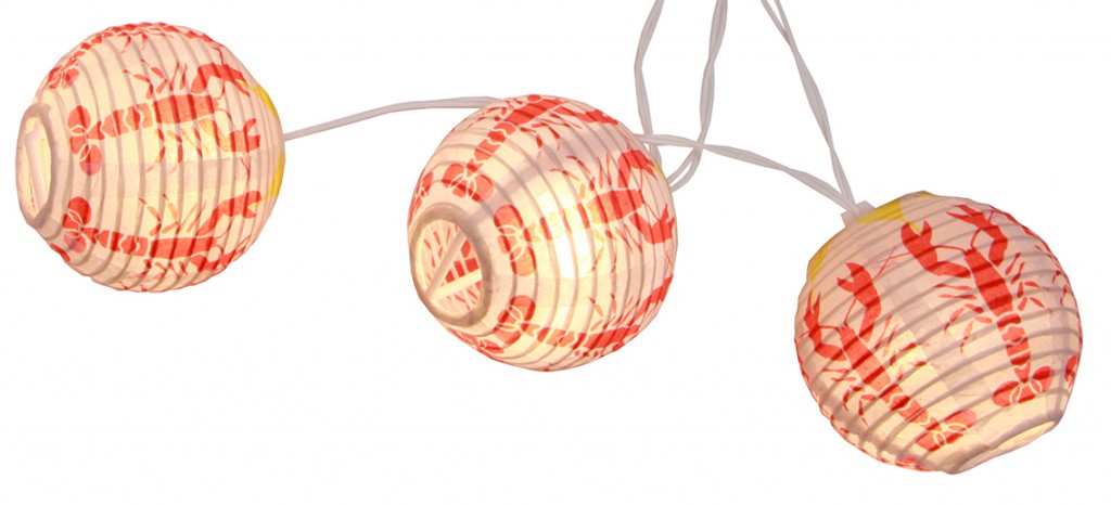 LED Lampion Lichterkette "Hummer" - 8 warmweiße LED - Batteriebetrieb - Timer - L: 1,40m LED Lampion Lichterkette "Hummer" - 8 warmweiße LED - Batteriebetrieb - Timer - L: 1,40m