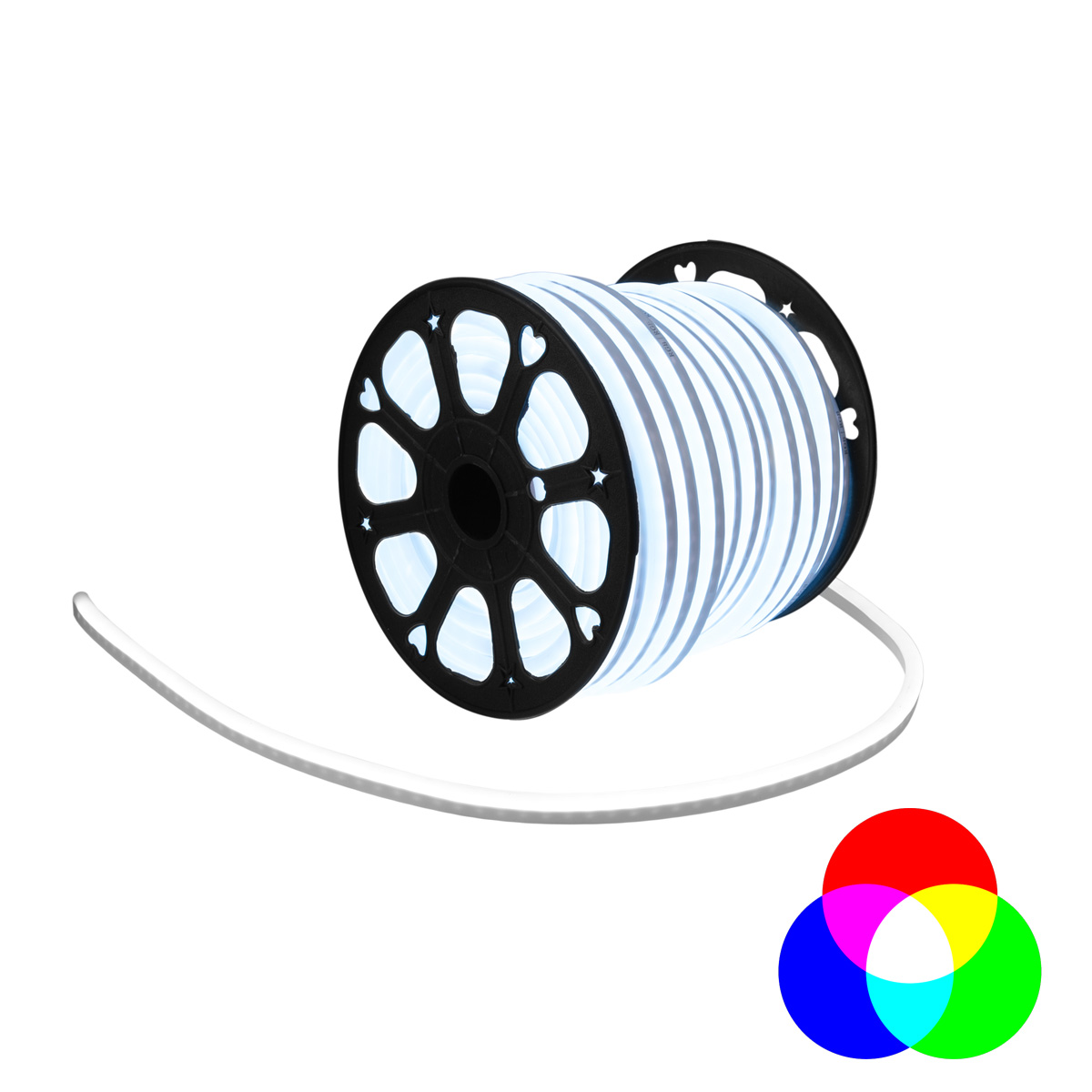 LED Lichtschlauch NEON FLEX 230V Slim - RGB - 100cm Zuschnitt - Anfertigung nach Mass LED Lichtschlauch NEON FLEX 230V Slim - RGB - 100cm Zuschnitt - Anfertigung nach Mass