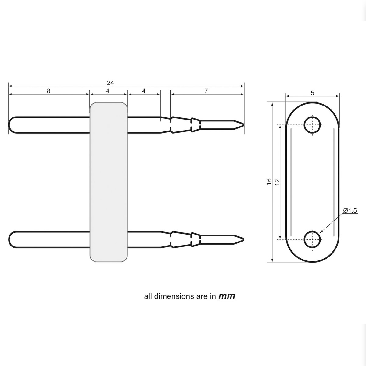 Einspeisekontakt - LED NEON FLEX 230V SLIM