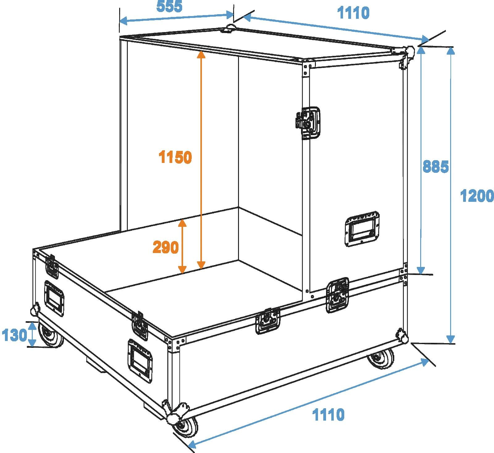 Flightcase für 100cm Spiegelkugel - Transportkiste - B-Ware