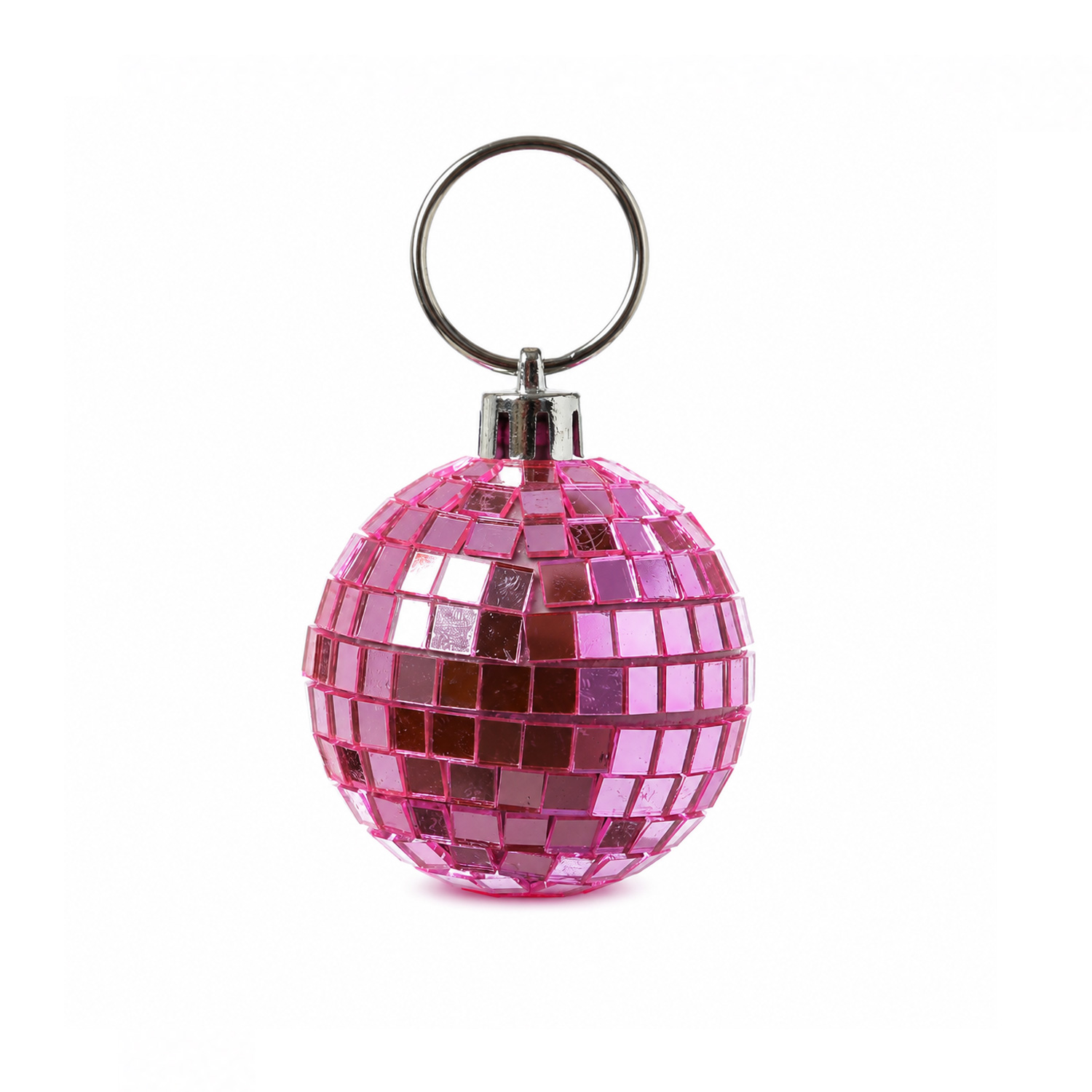 Christbaumschmuck Discokugel - Spiegelkugel 5cm  - Weihnachtskugel - 5x5mm Spiegel - rosa - 12St.