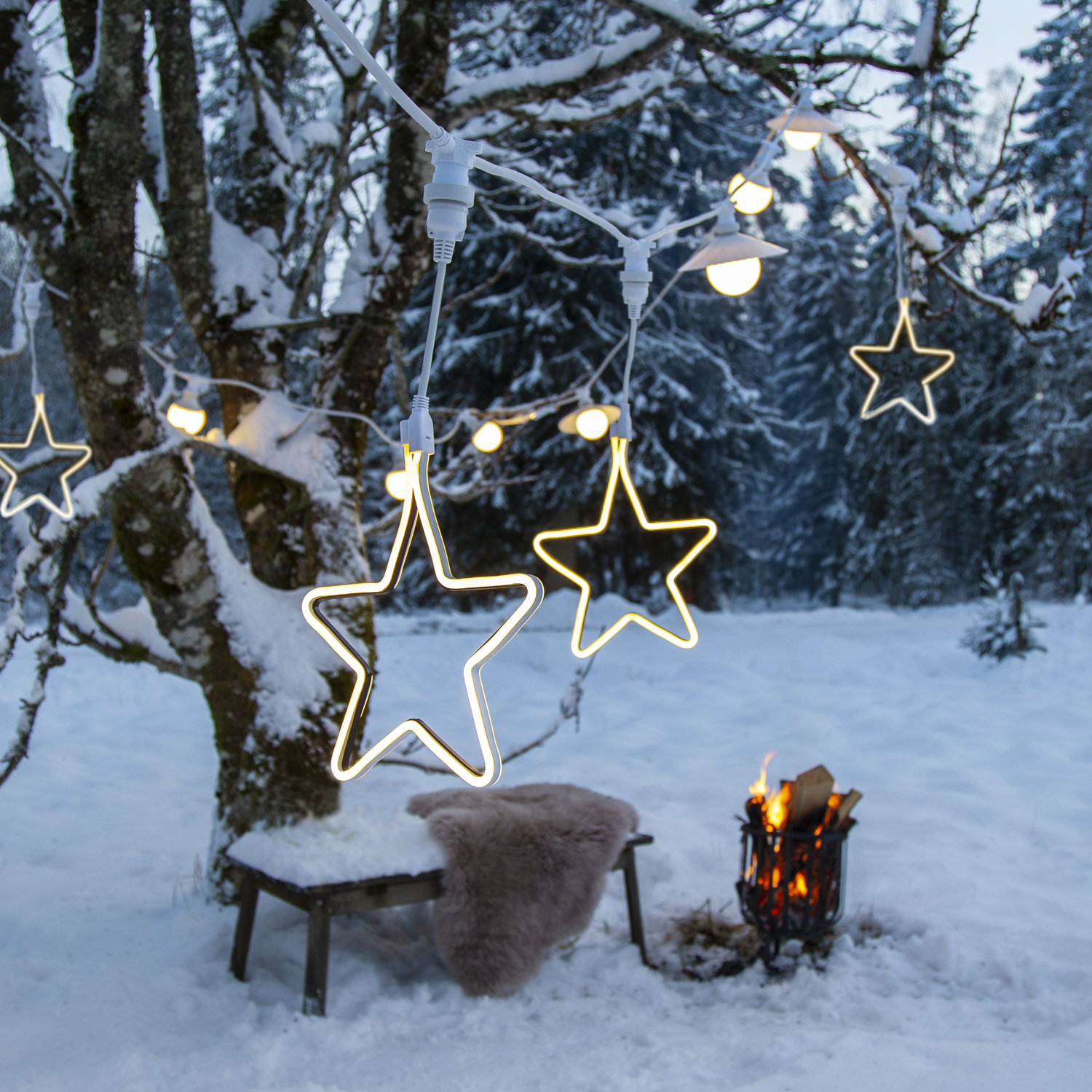 System CONNECTA - "Star" gelb - LED-Objekt mit E27 Fassung - outdoor - H: 52cm - B: 26cm System CONNECTA - "Star" gelb - LED-Objekt mit E27 Fassung - outdoor - H: 52cm - B: 26cm