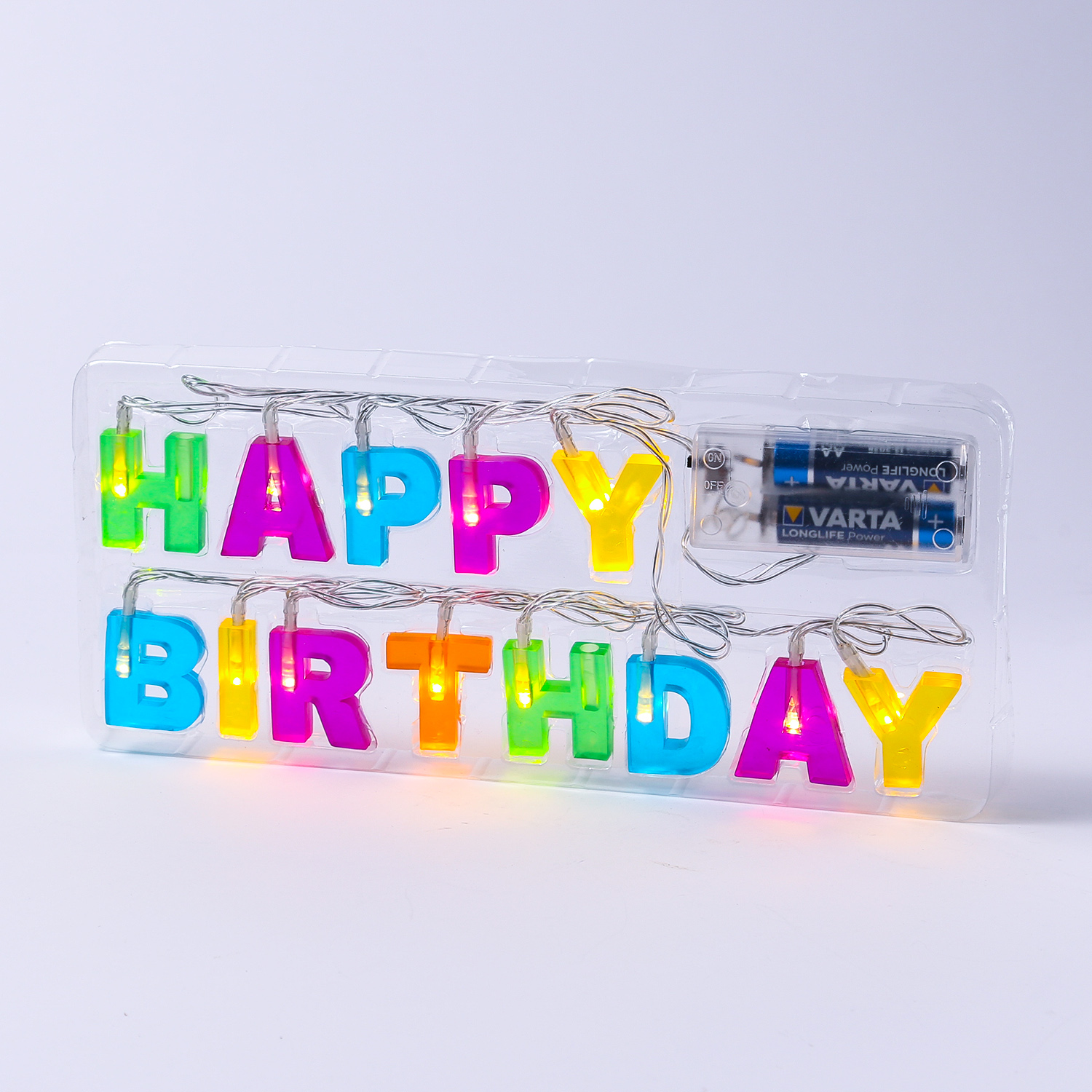LED Lichterkette HAPPY BIRTHDAY - 13 warmweiße LED - L: 1,10m - Batteriebetrieb - bunt LED Lichterkette HAPPY BIRTHDAY - 13 warmweiße LED - L: 1,10m - Batteriebetrieb - bunt