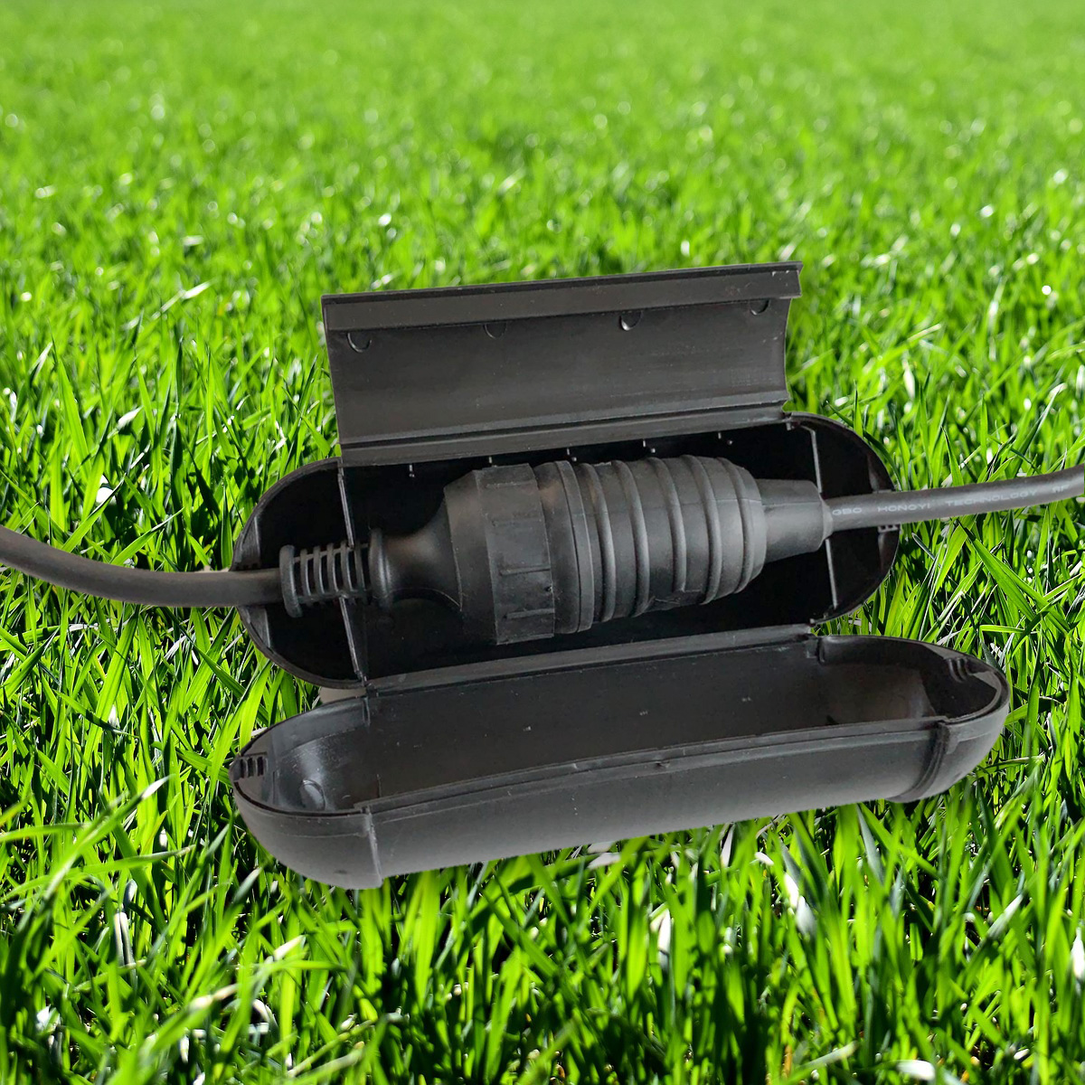 Kabelschutzdose, rot - zur Verlegung von Stromkabeln im Freien (Kabelbox) Kabelschutzdose, rot - zur Verlegung von Stromkabeln im Freien (Kabelbox)