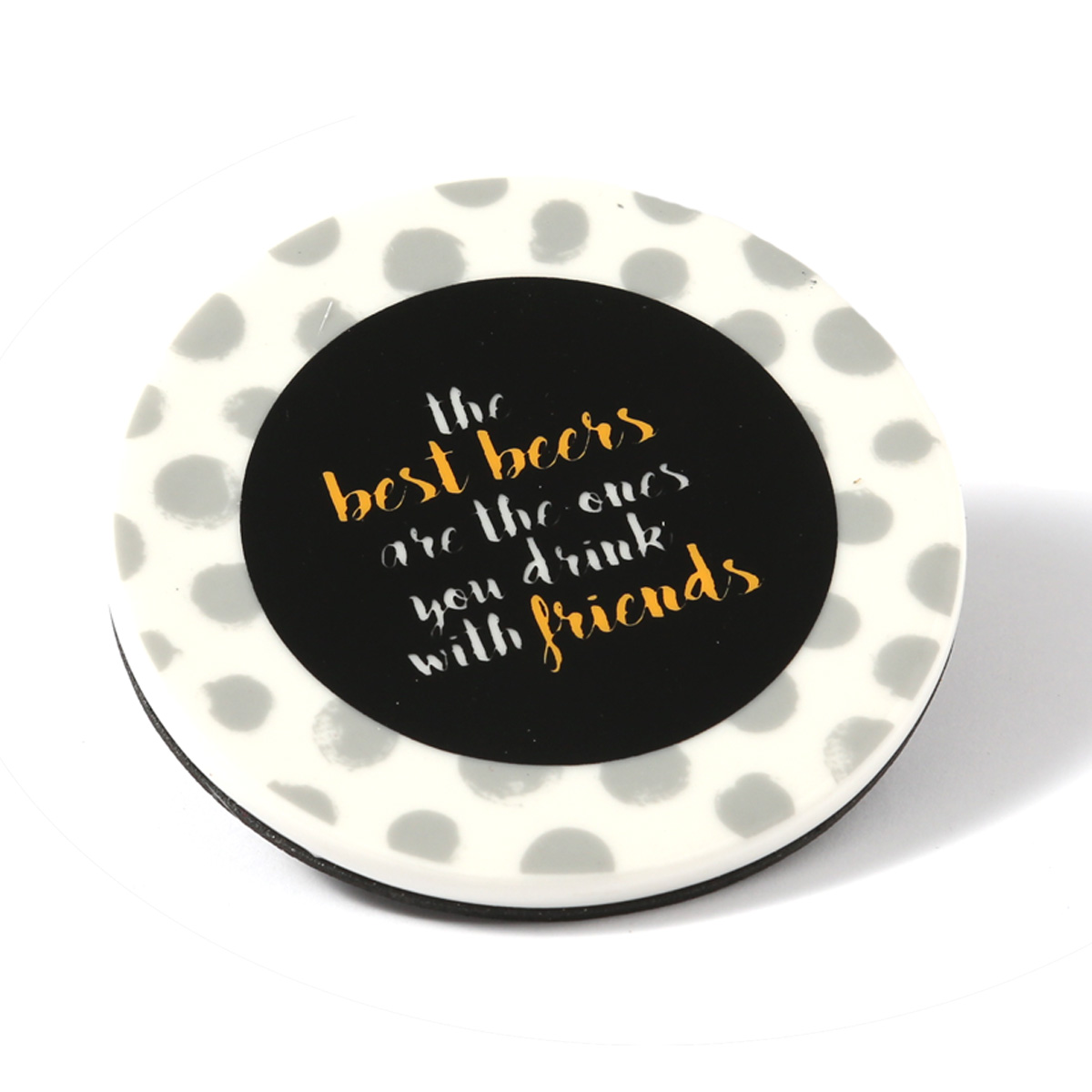 Untersetzer aus Keramik mit FRIENDS Aufschrift - D: 9cm - rund Untersetzer aus Keramik mit FRIENDS Aufschrift - D: 9cm - rund